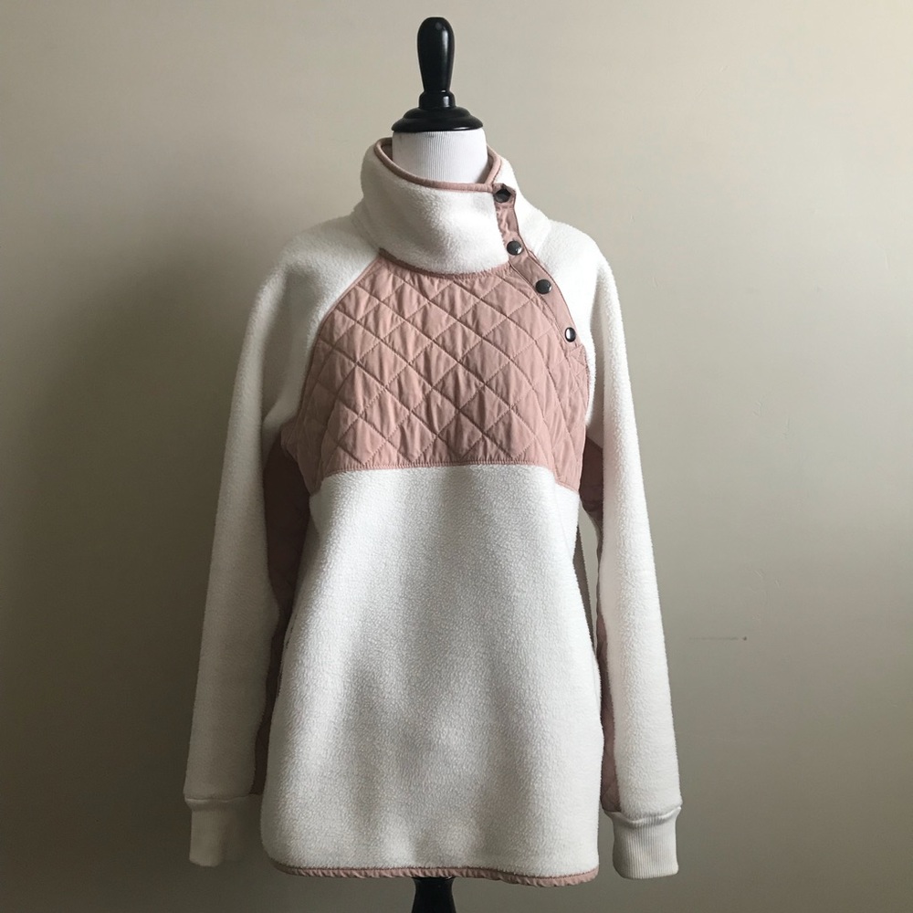 Abercrombie & Fitch Snap-Up Fleece Pullover